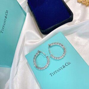 Tiffany & Co. Sterling Silver Double Hoop Earrings
